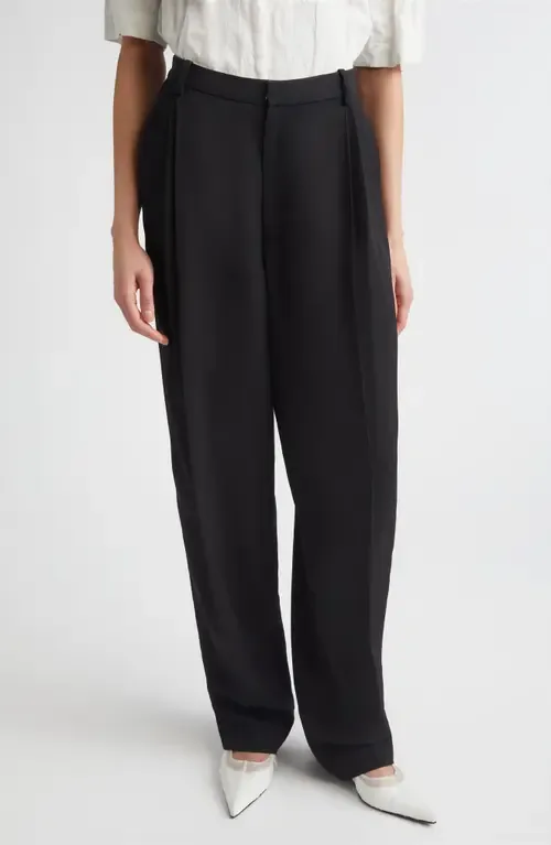 Clementina Pleated Twill Pants by Proenza Schouler