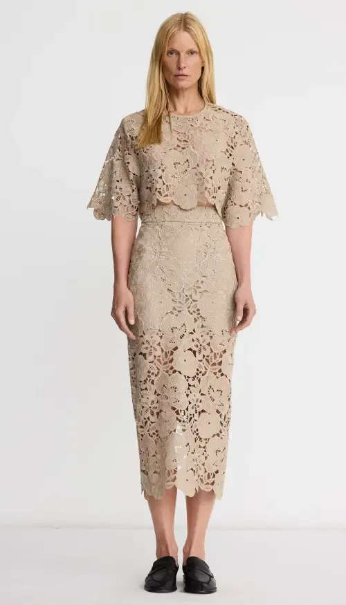 Lace Pencil Skirt by Smythe