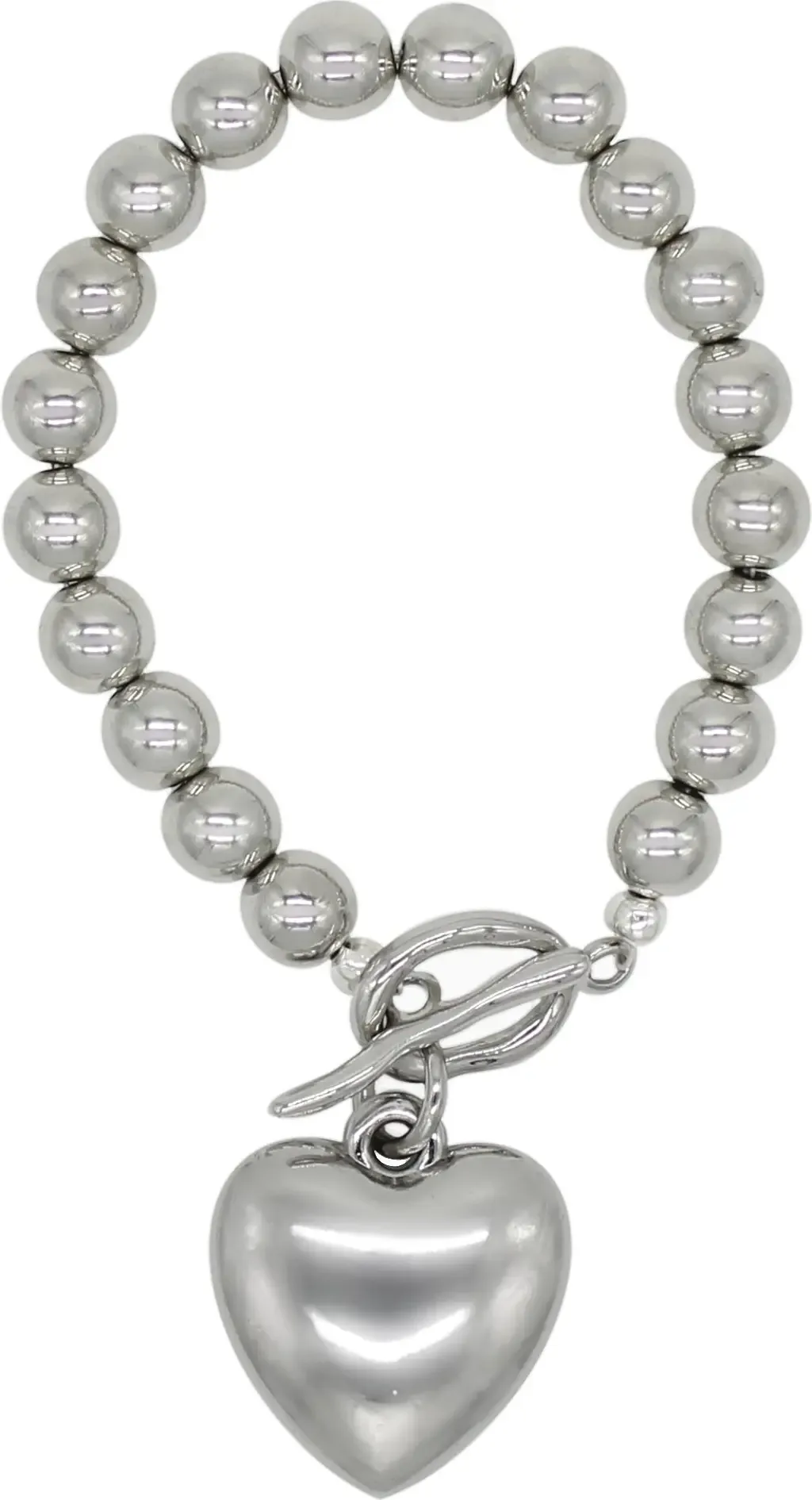 Hematite Bracelet with Heart Charm by Velvet Luna