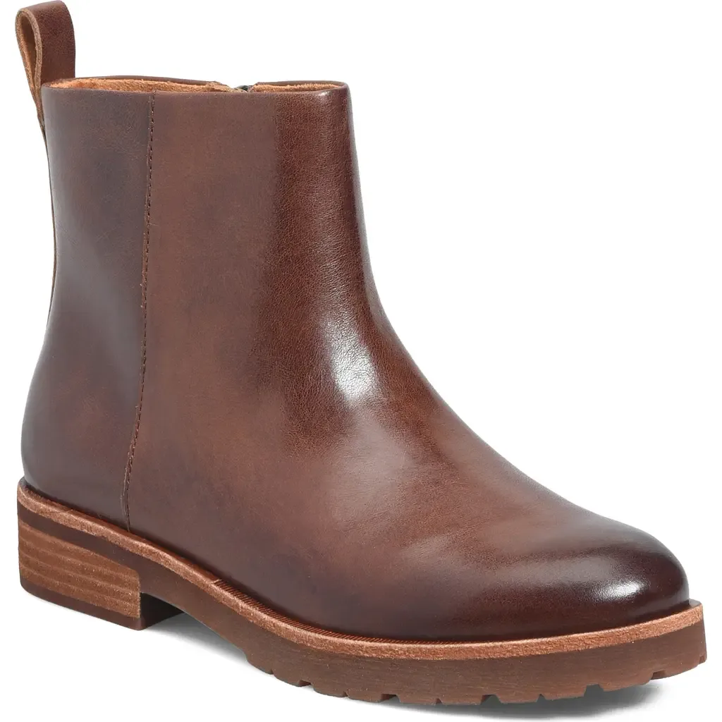 Betheny Bootie in Brown Leather by Kork-Ease®