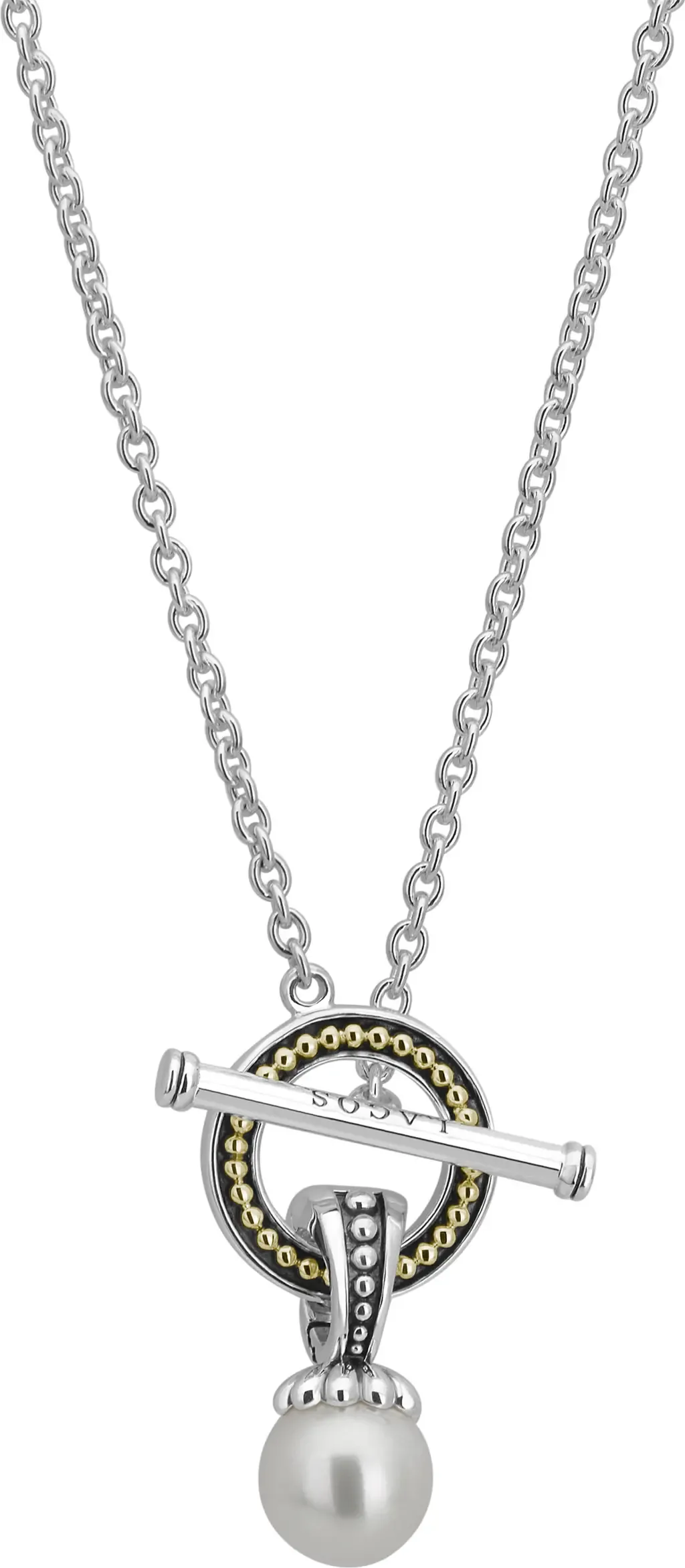 Luna Pearl Toggle Pendant Necklace by LAGOS