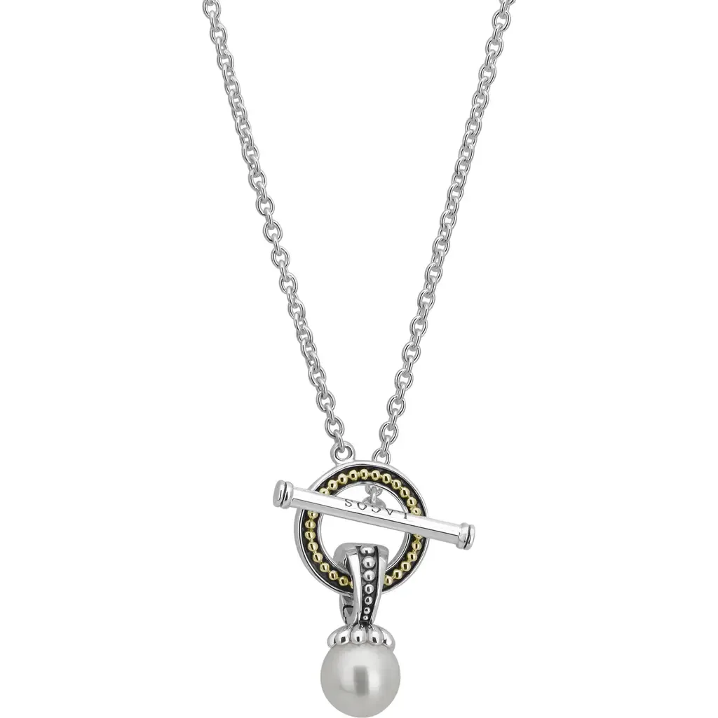 Luna Pearl Toggle Pendant Necklace by LAGOS