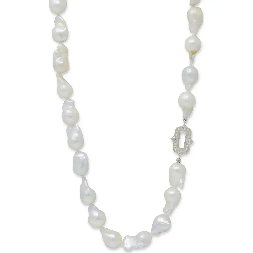 Gothic Cultured Pearl Necklace by Anzie