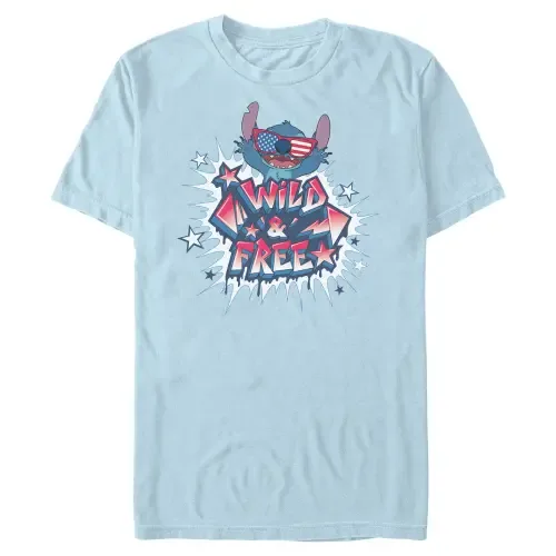 Troublemaker Wild and Free Short Sleeve Graphic T-Shirt by Lilo & Stitch