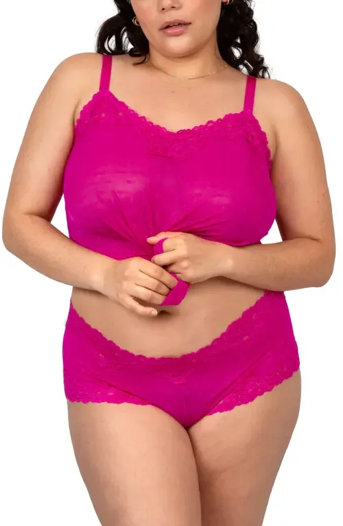 Sheer Whisper Camisole & Boyshorts Set by Curvy Couture