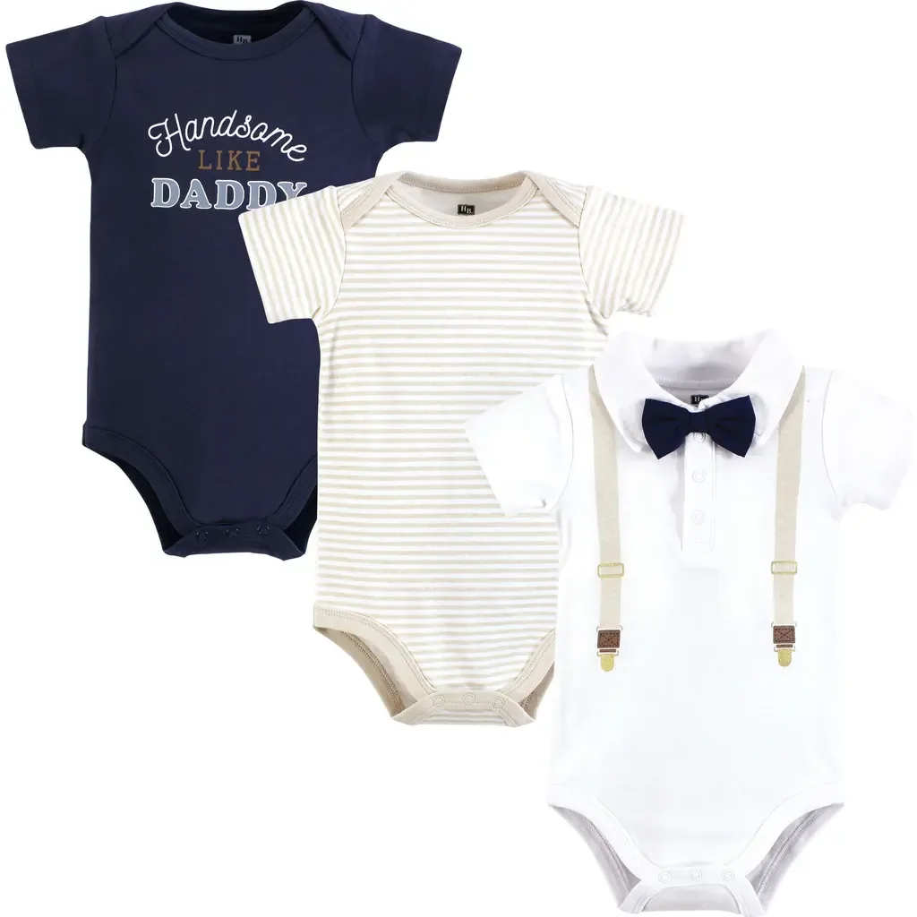 Soft Cotton All-in-One Outfits, Set of 3 by Hudson Baby