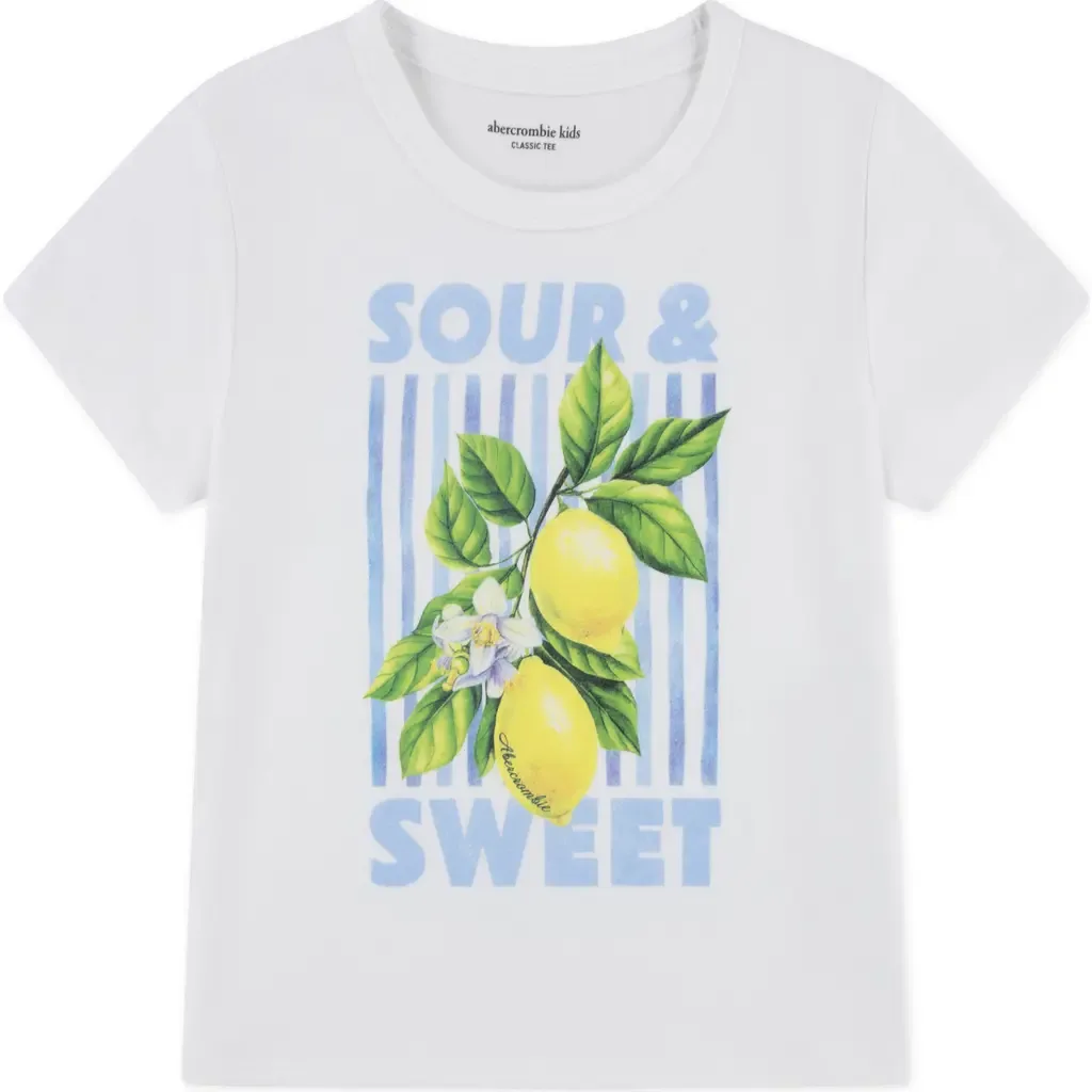 Sour & Sweet Graphic Cotton Blend T-Shirt by abercrombie kids