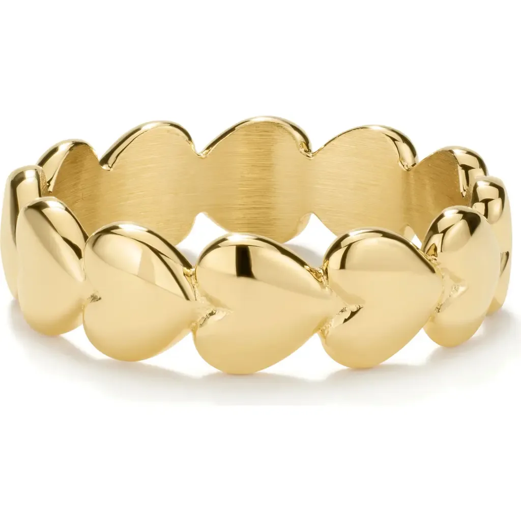 Mini Hearts Stacking Ring by D.LOUISE