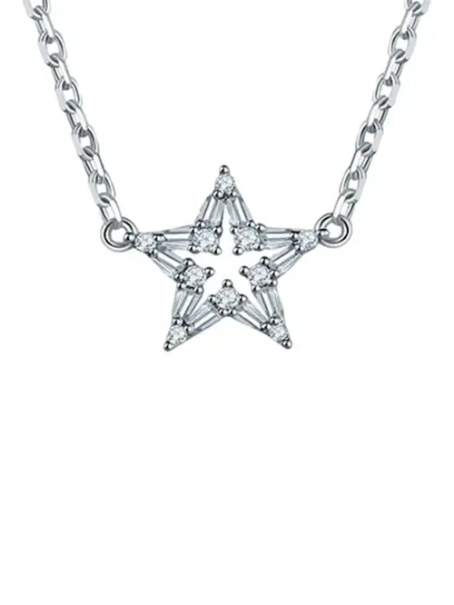 Crystal Star Pendant Necklace by DLORIA