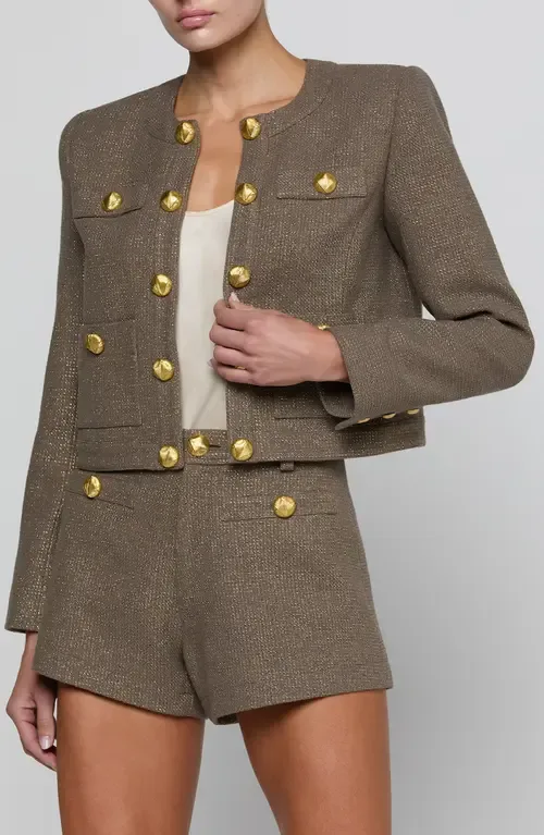 Kahlia Collarless Jacket by L'AGENCE