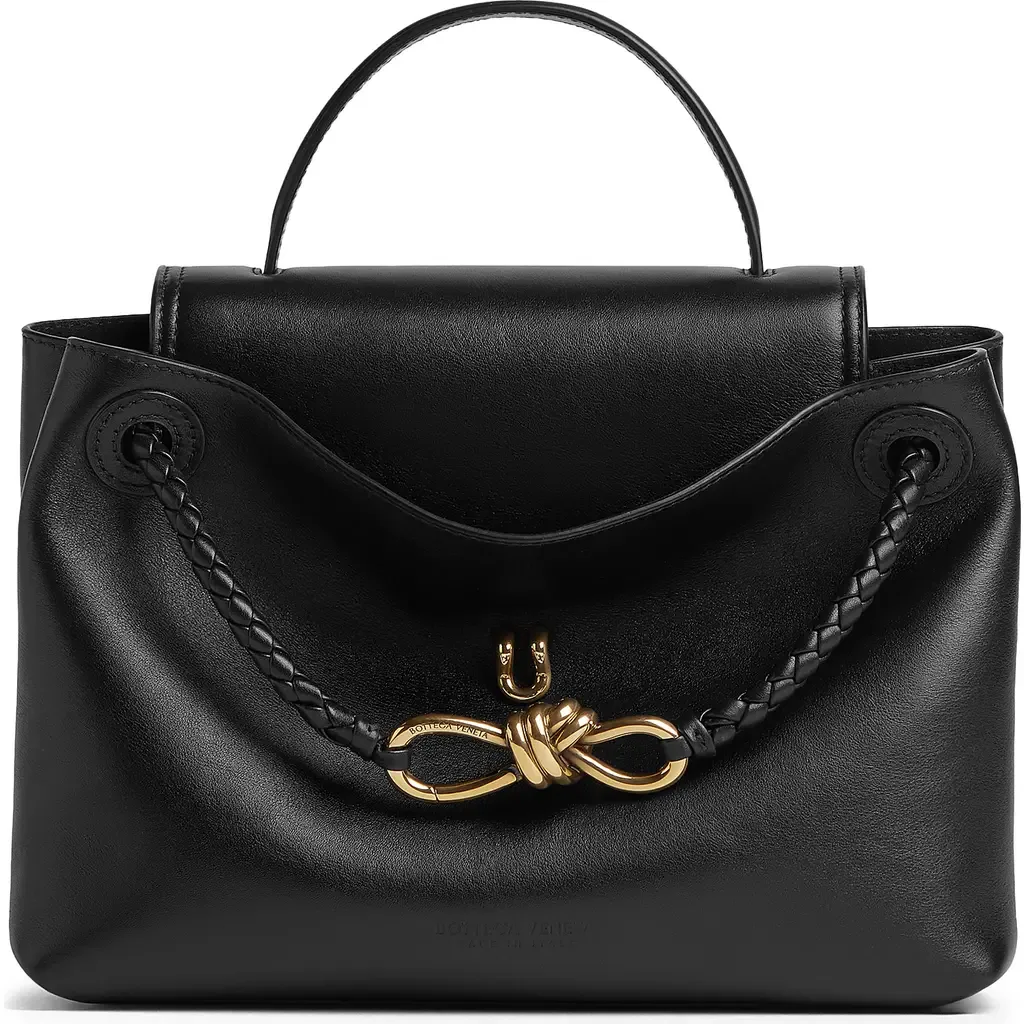 Small Ciao Ciao Knot Detail Leather Top Handle Bag by Bottega Veneta