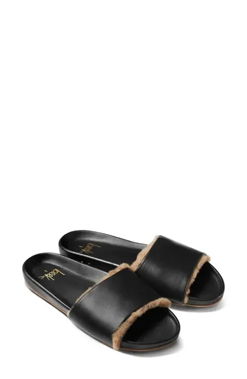 Gallito Genuine Shearling Slide Sandal