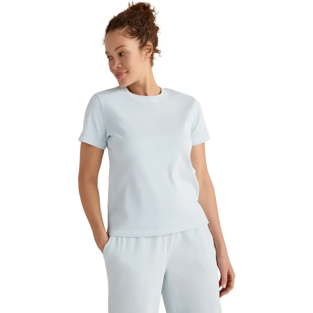 Organic Cotton Rib Knit Short Sleeve Tee by Haven Well Within