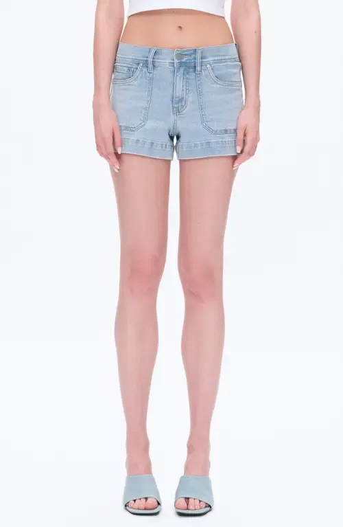 Mid Rise Denim Shorts by Bayeas