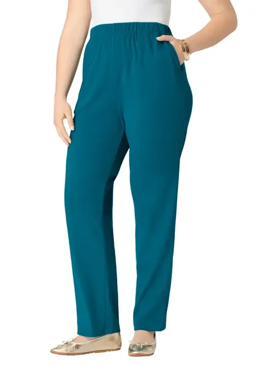 Soft Knit Relaxed Pull-On Straight Leg Pant