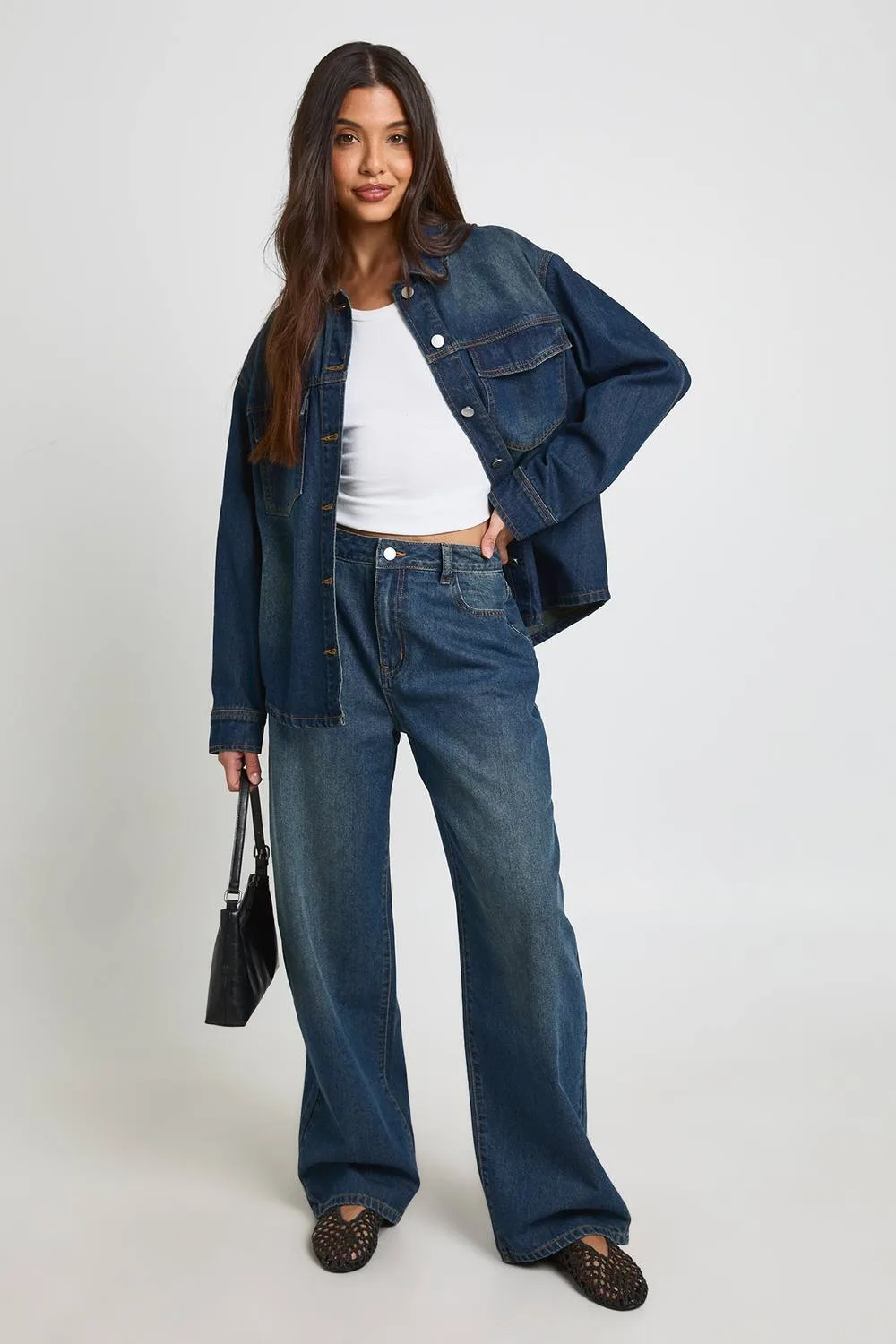 High Waist Barrel Leg Jean by boohoo