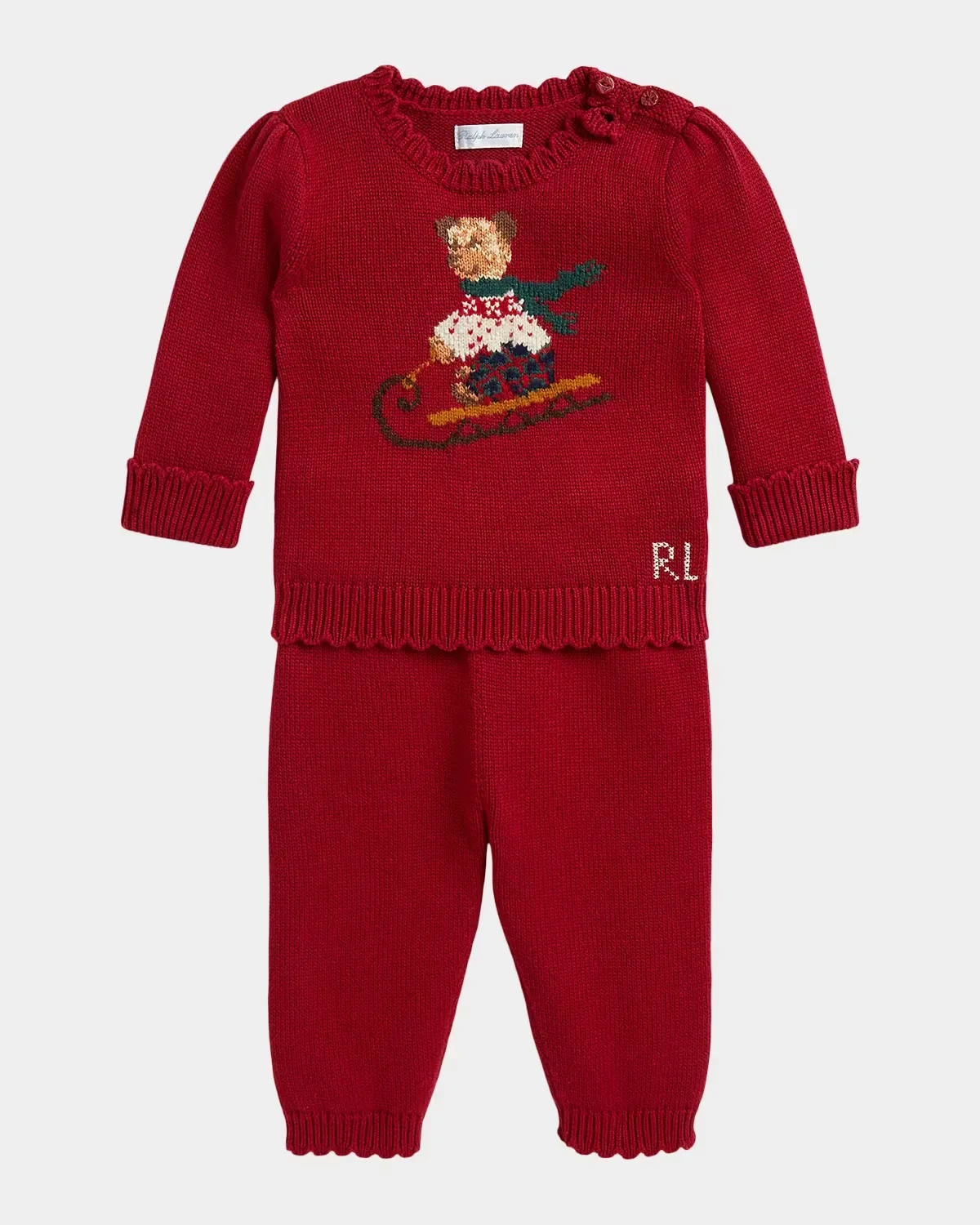 Polo Bear Cotton Sweater & Pants Set by Polo Ralph Lauren