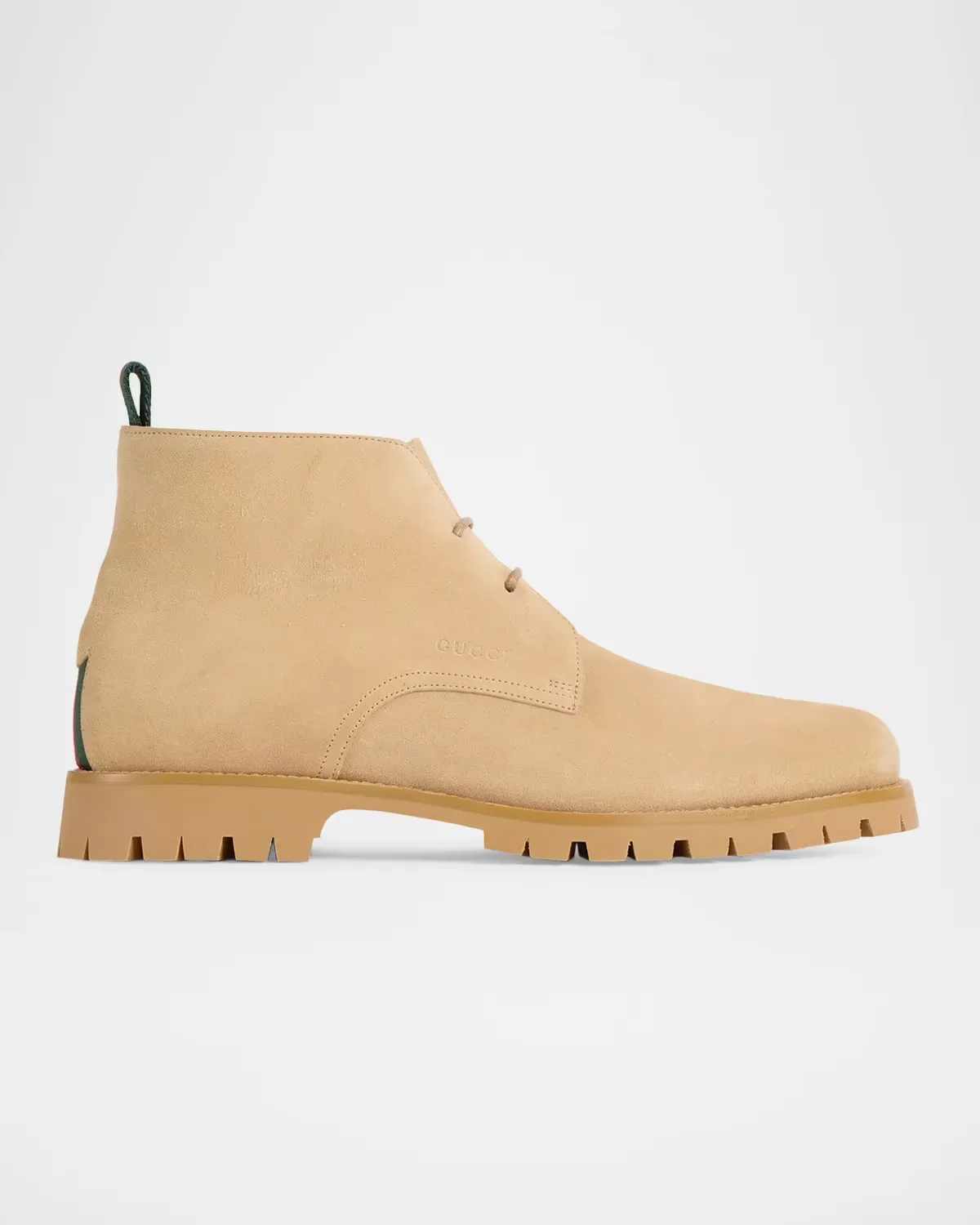 Sylke Lace-Up Ankle Boots with Web by Gucci