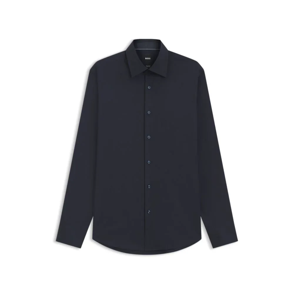 Regular-Fit Shirt in Easy-Iron Stretch Cotton by BOSS