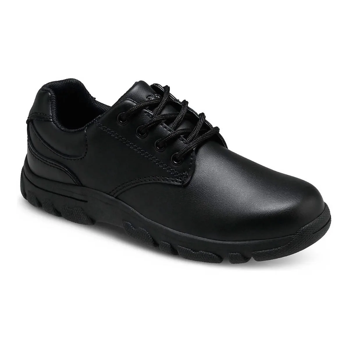 Sleek Leather Shoes in Chad Black by Hush Puppies