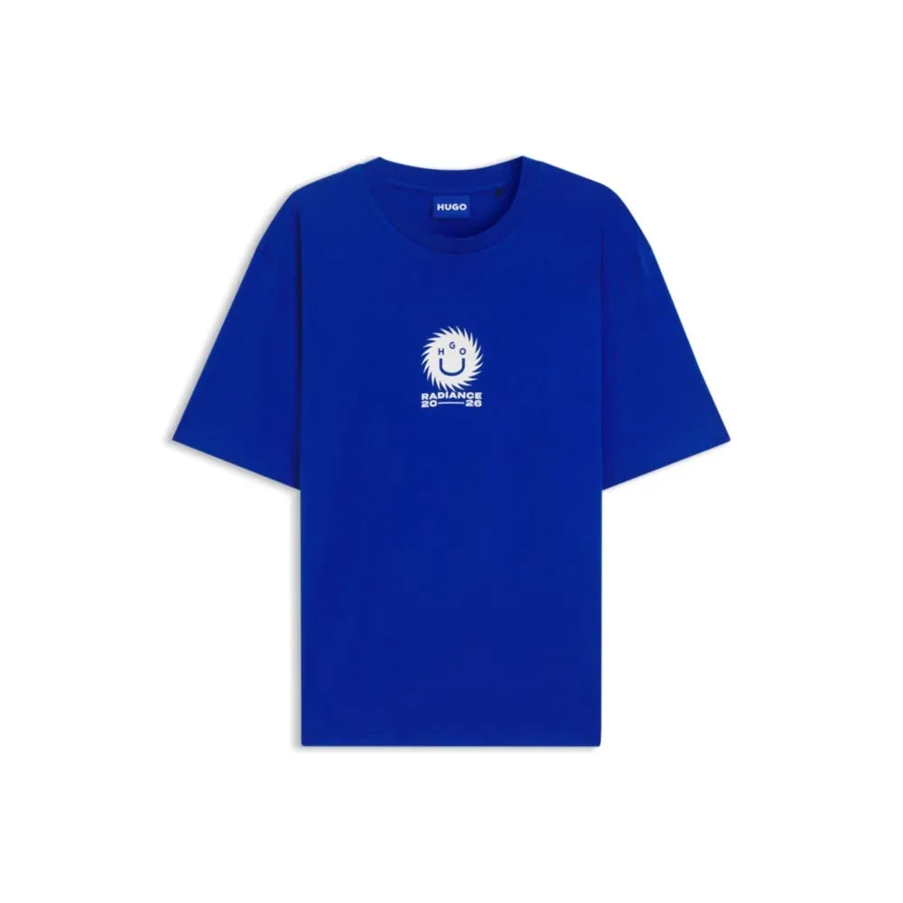 Cotton-Jersey T-Shirt with Happy HUGO Artwork by HUGO