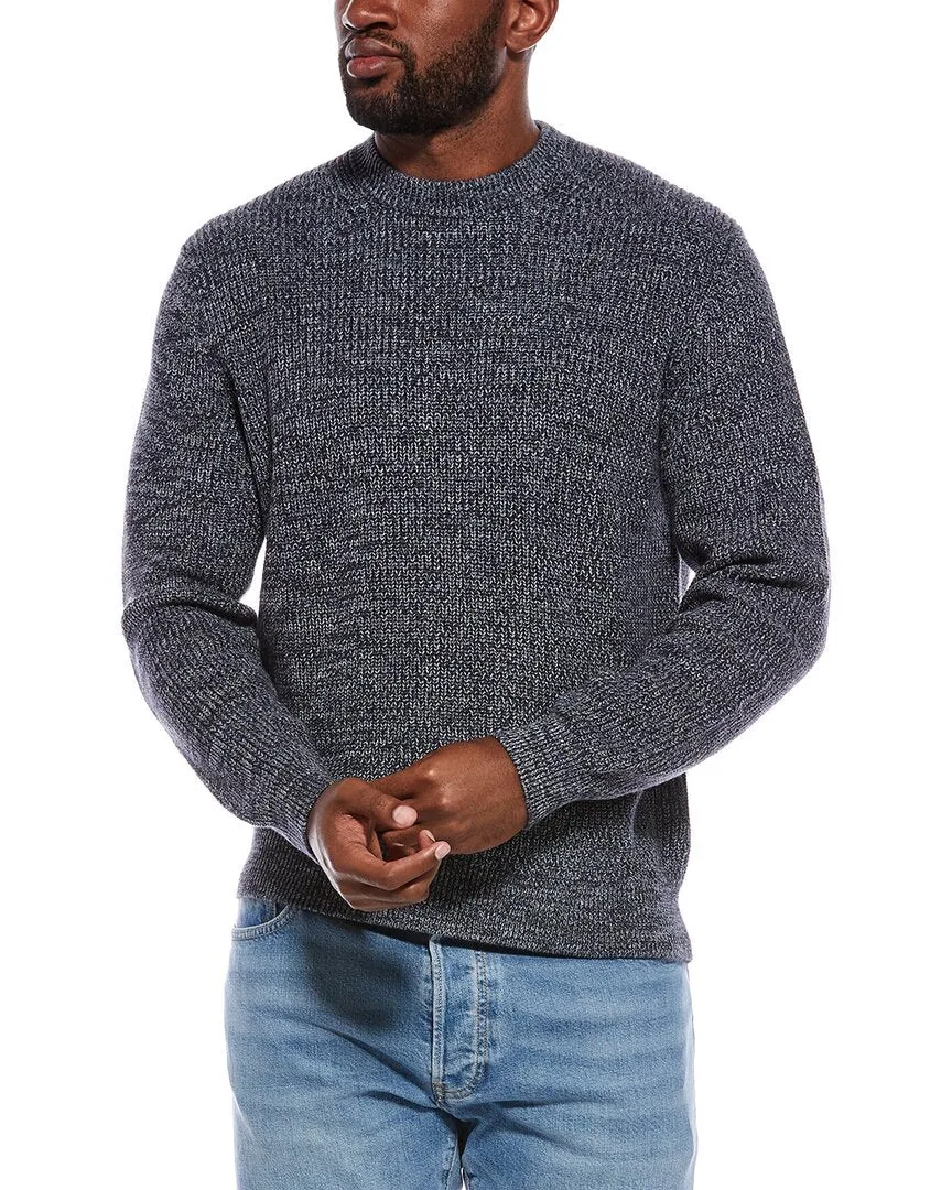 Marled Shaker Stitch Crewneck Sweater