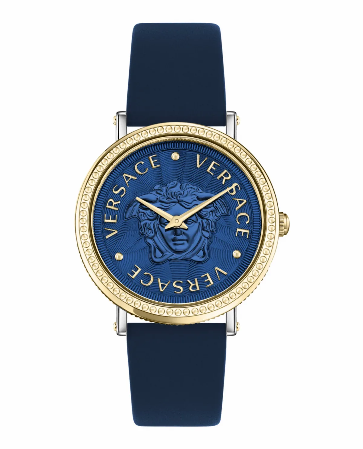 V-Dollar Leather Watch by Versace
