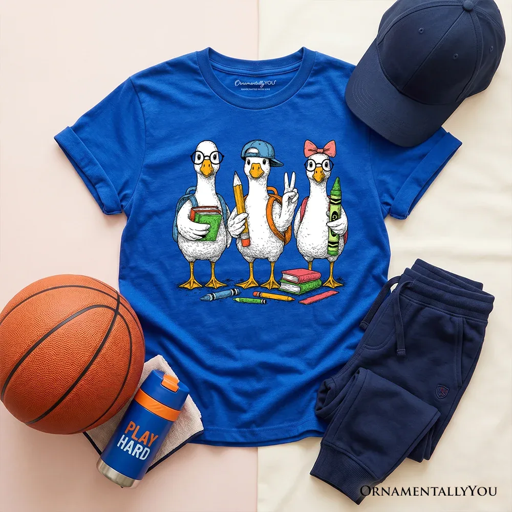 Cute Goose Back to School T-Shirt by OrnamentallyYou