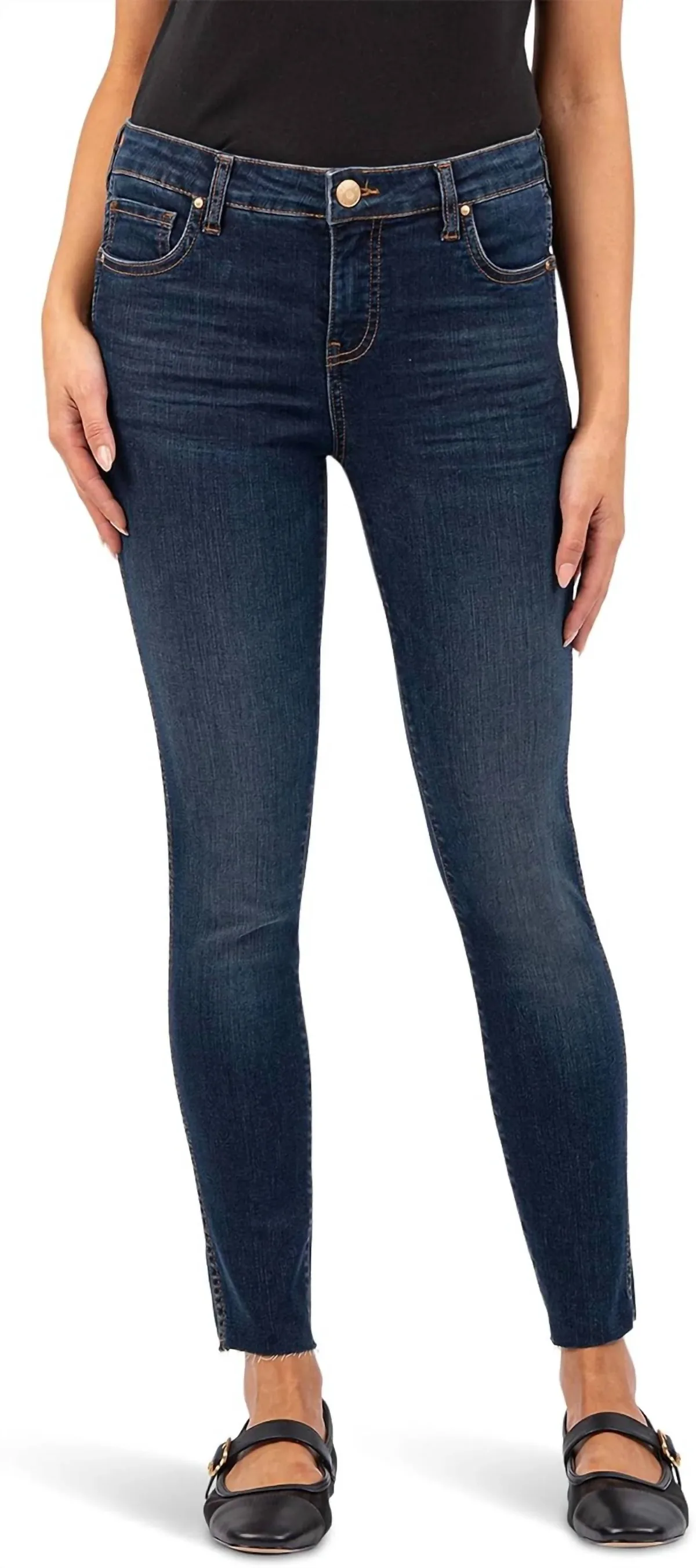 Connie High-Rise Ankle Jeans in Euro Base Wash by KUT FROM THE KLOTH