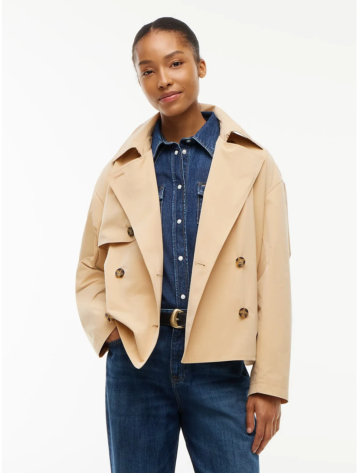 Tommy Jeans Water-Repellent Trench Jacket by Tommy Hilfiger