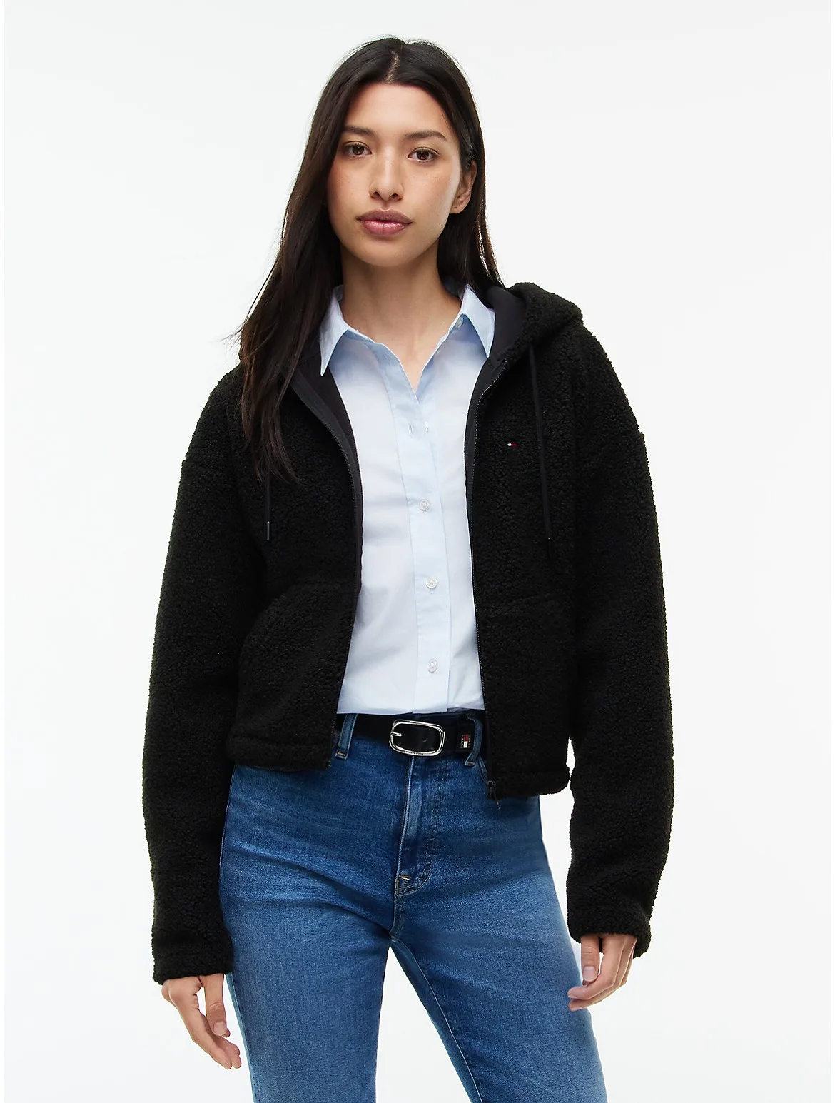 Tommy Jeans Teddy Fleece Zip Hoodie by Tommy Hilfiger