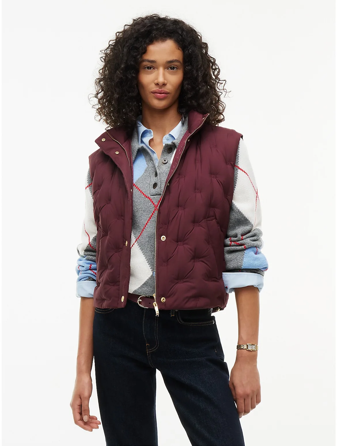 Water-Repellent Quilted Down Vest by Tommy Hilfiger