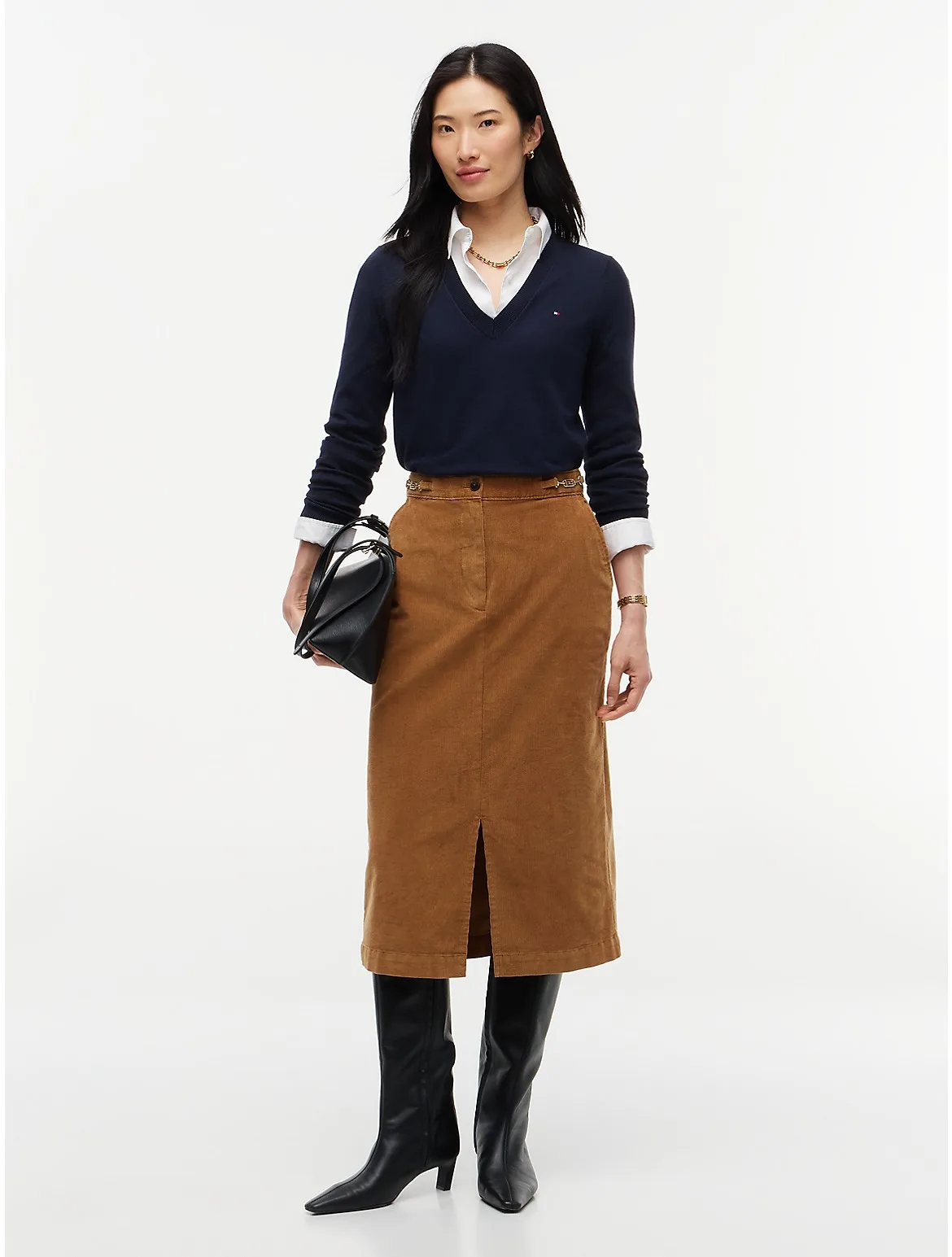 Stretch Corduroy Pencil Skirt by Tommy Hilfiger