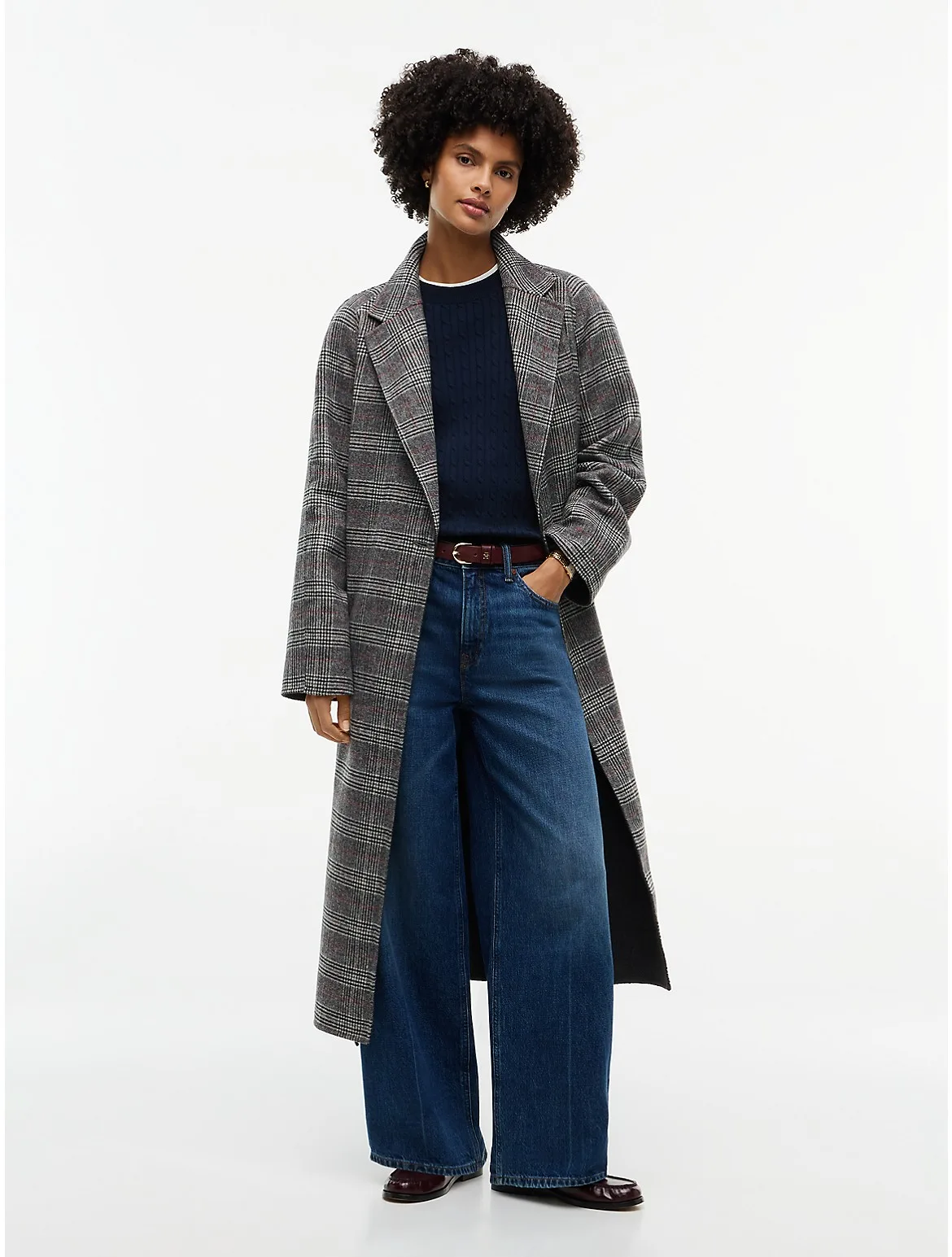 Glen Plaid Wool-Blend Coat by Tommy Hilfiger