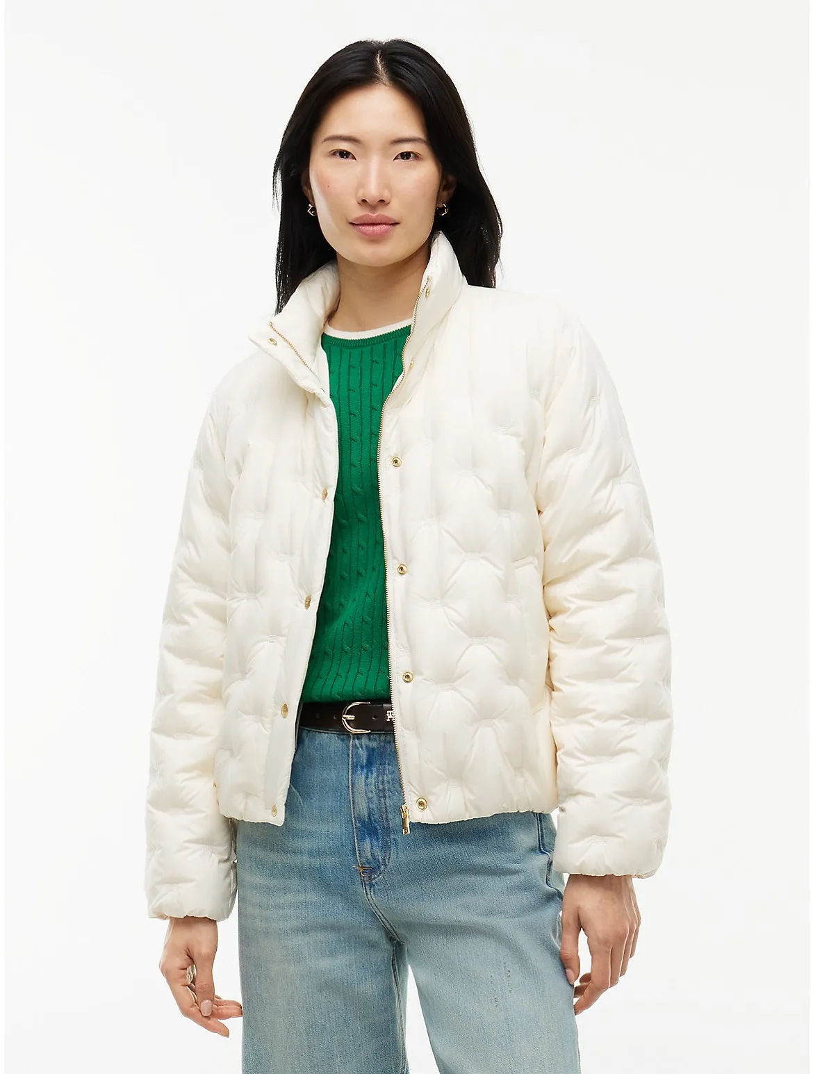Water-Repellent Quilted Down Jacket