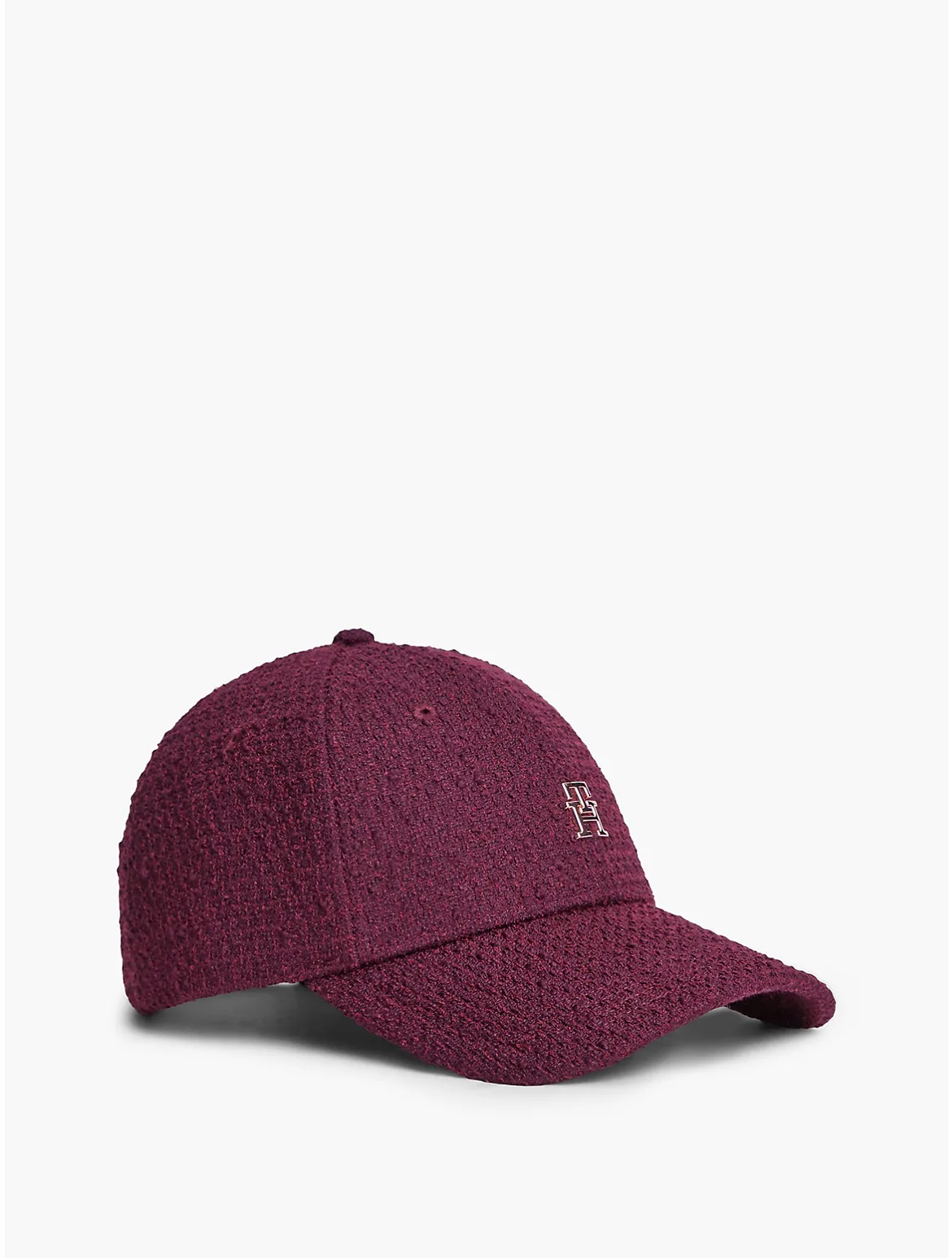 Monogram Logo Boucle Baseball Cap by Tommy Hilfiger