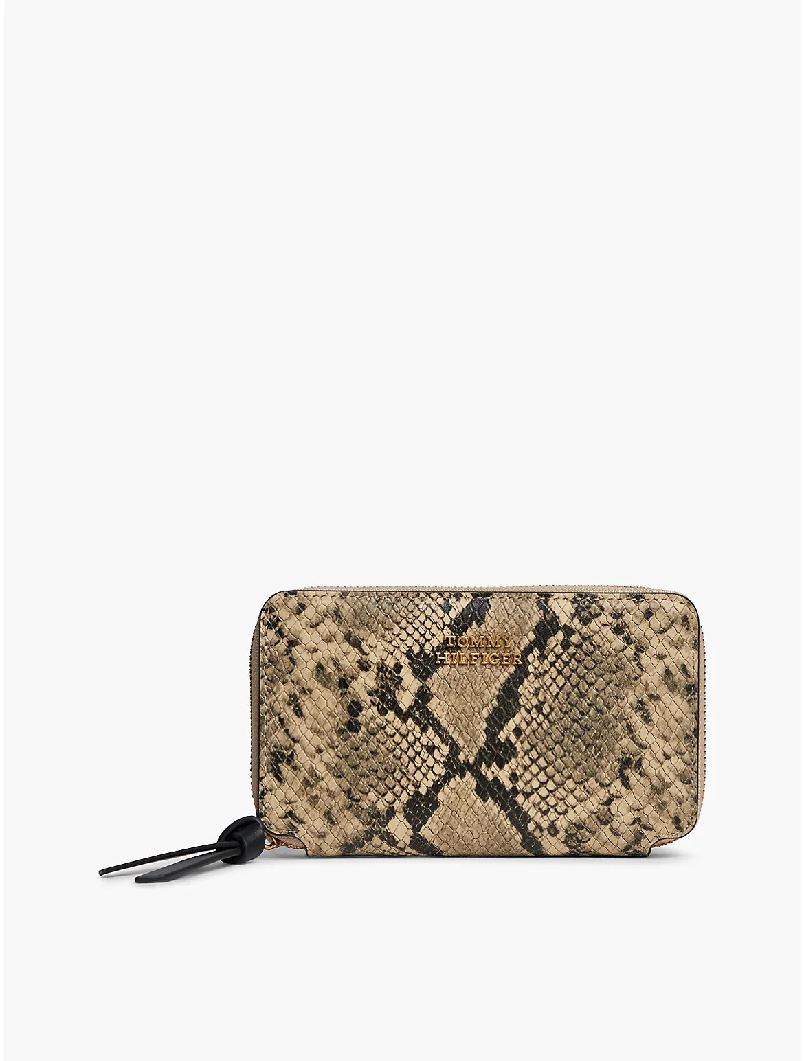 Snake-Embossed Leather Medium Zip Wallet by Tommy Hilfiger