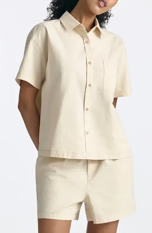 Cotton & Hemp Button-Up Shirt by Brooklyn Industries