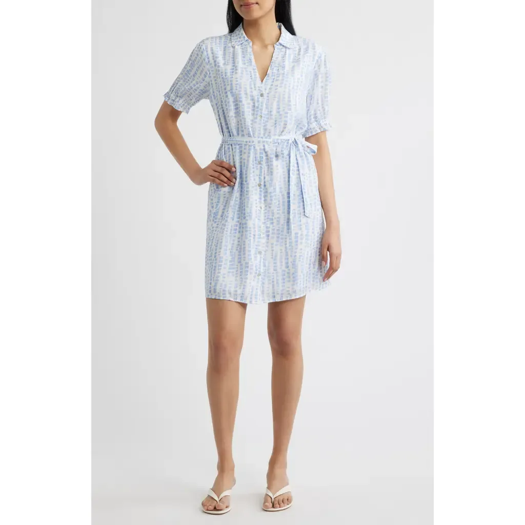 Block Print Belted Minidress by Cloth & Stone