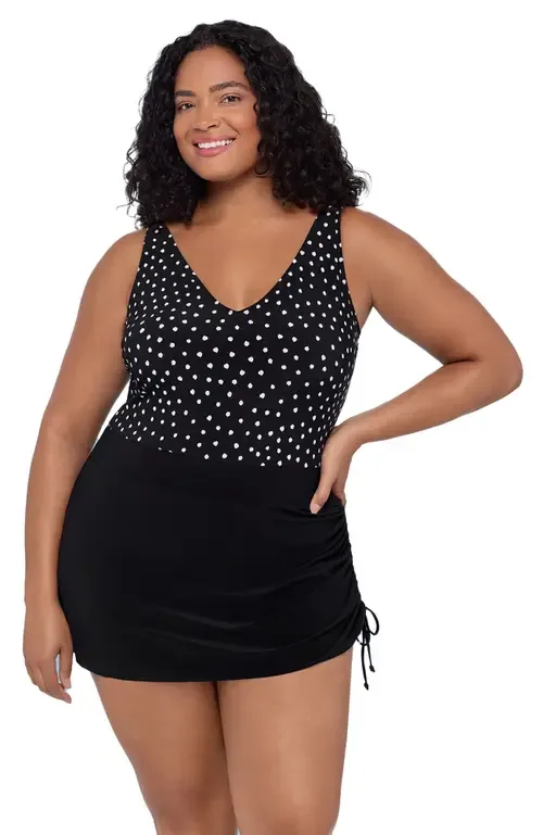 Julie Adjustable Skirt Control Swim Dress by Trimshaper