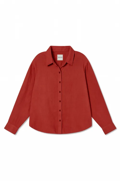 Cecile Oversized Linen Shirt by VIR VITA