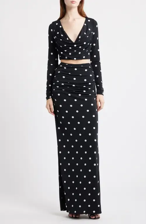 Rafaela Two-Piece Crop Top & Maxi Skirt Set by Black Halo