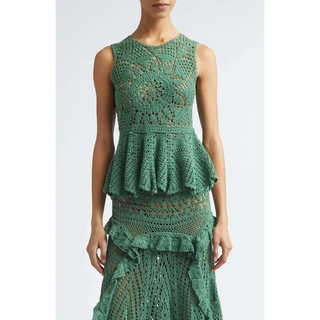 Cora Sleeveless Crochet Top by Ulla Johnson