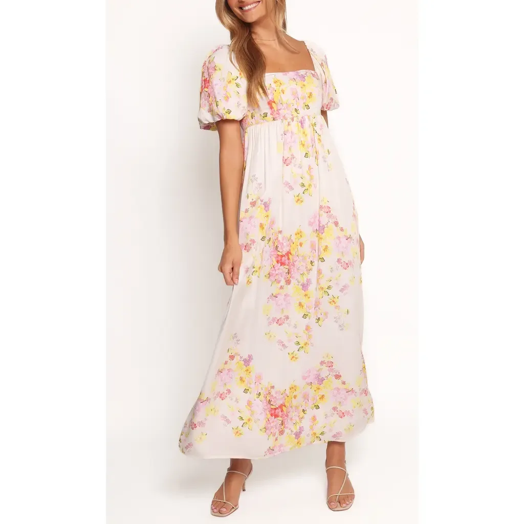 Delaney Floral Puff Sleeve Maxi Dress