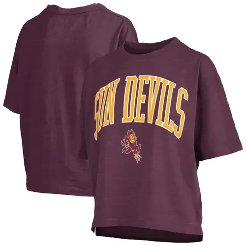 Pressbox Arizona State Sun Devils Nelson Arch Over Logo Waist Length Oversized Slub T-Shirt by PRESSBOX