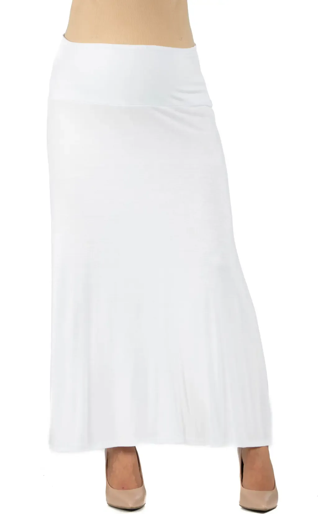 Maternity Elastic Waist Maxi Skirt