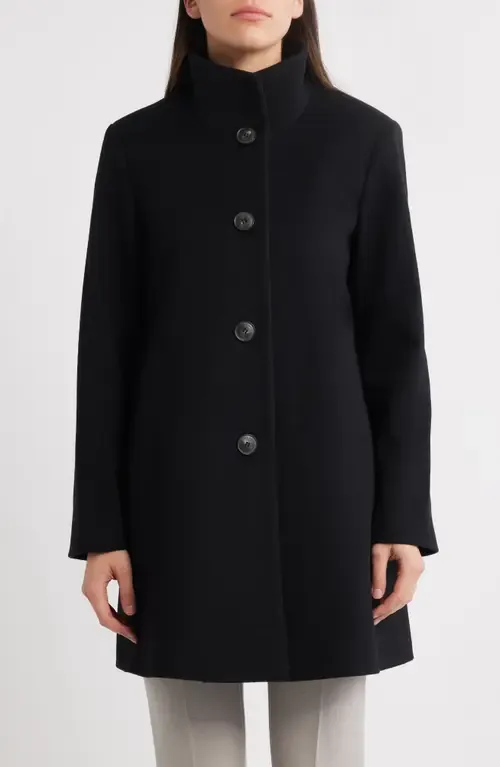 Grace Stand Collar Wool Coat by Fleurette