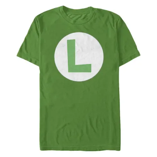 Nintendo Luigi Circle Icon Graphic T-Shirt by NINTENDO
