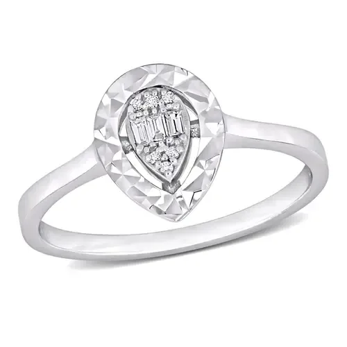 Diamond Teardrop Cluster Ring 14k by Julianna B.