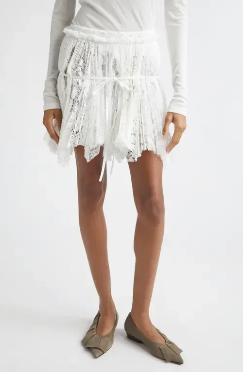 Curtain Lace Miniskirt by JW Anderson